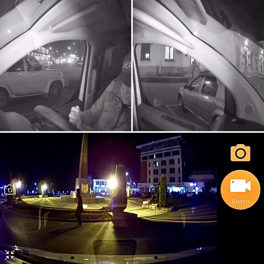 4 Channels Dash Cam 360°Panorama Front/Back/Left/Right 4*1080P Camers Wifi WDR 8 Infrared Light Night Vision 24H Parking Monitor