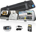 Espejo Retrovisor Con Camara Delantera & Trasera 3EN1 Coche Dash Cam Video DVR
