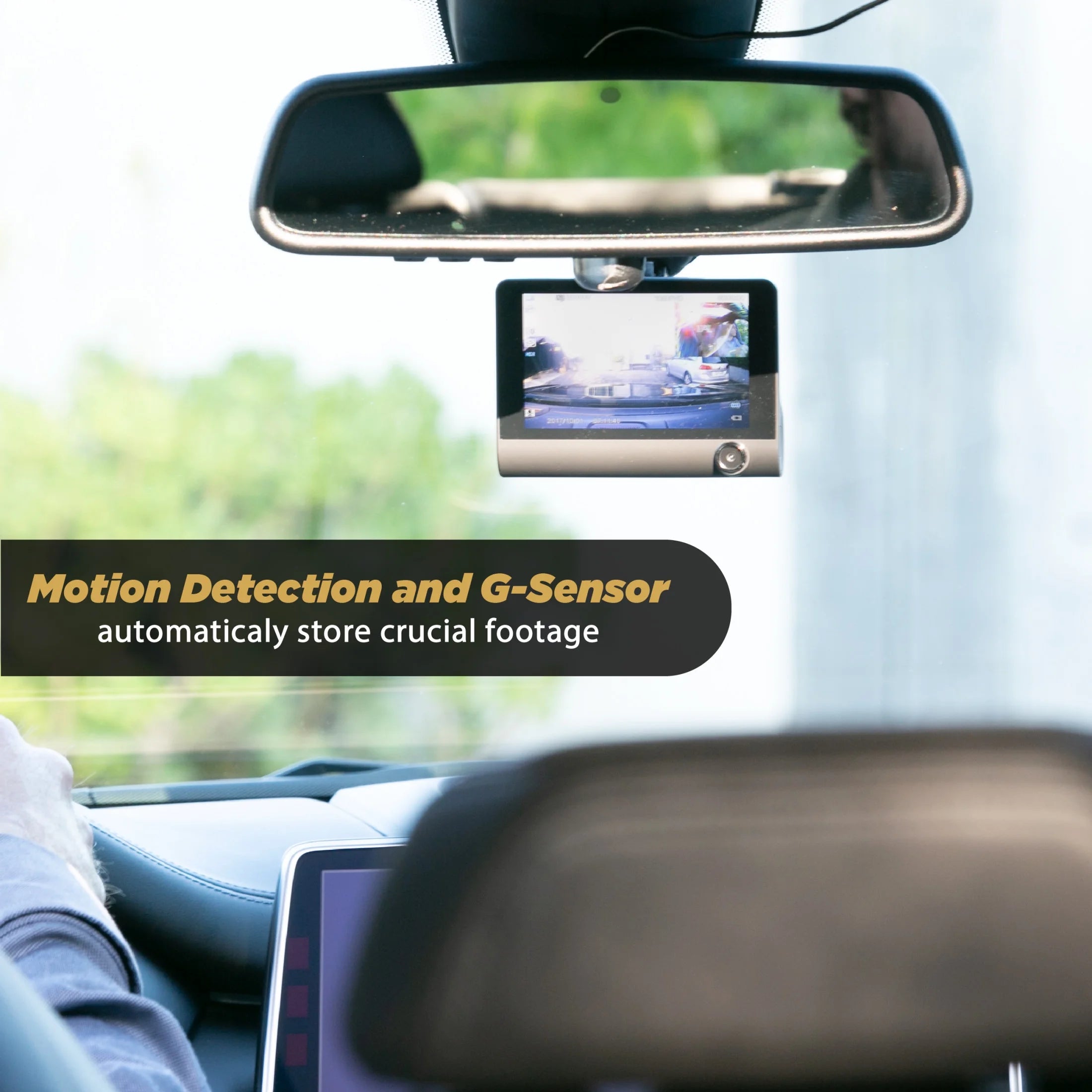 DDVR2XFHD-SP1 HD DVR Dual Front & Rear Facing Lens Suction Cup Dash Camera