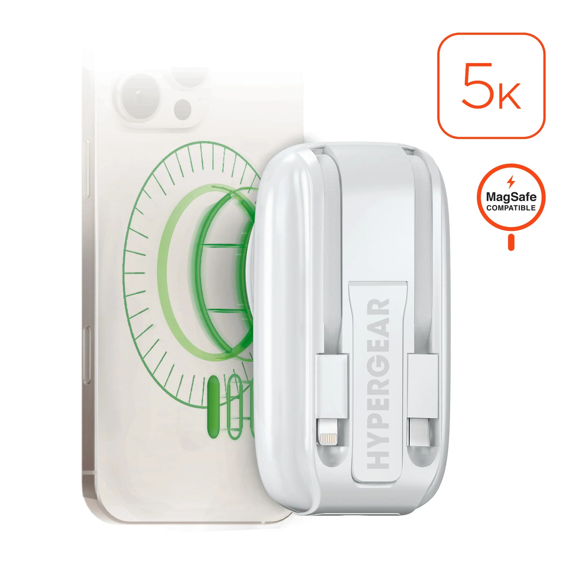 Hypergear Mag Grip Go 5000Mah Wireless Power Bank