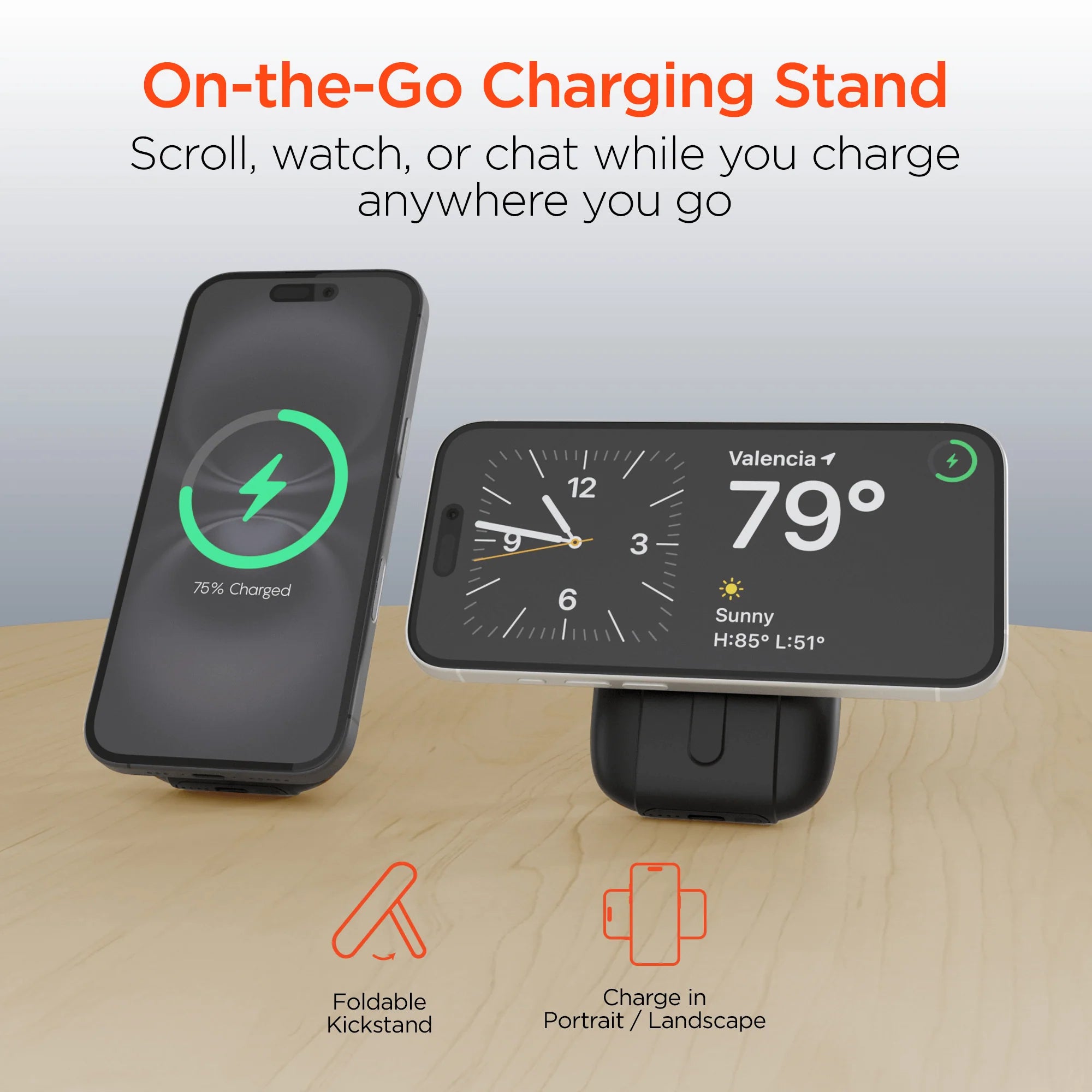 Hypergear Mag Grip Go 5000Mah Wireless Power Bank