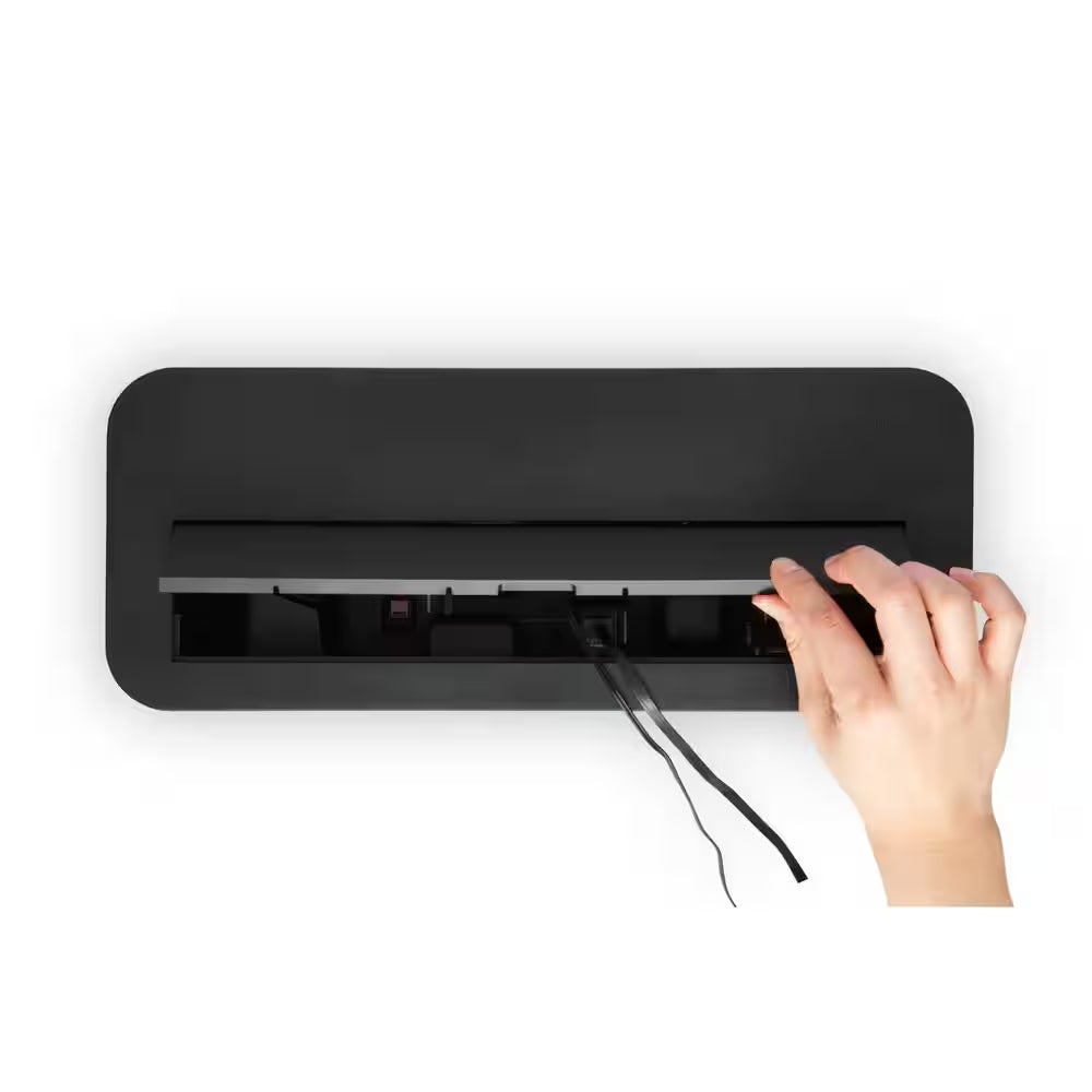 In-Box Cable Organizing Management Box for under Desk in Black