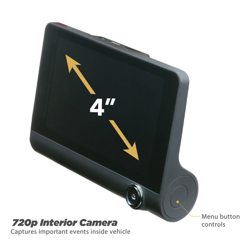 DDVR2XFHD-SP1 HD DVR Dual Front & Rear Facing Lens Suction Cup Dash Camera